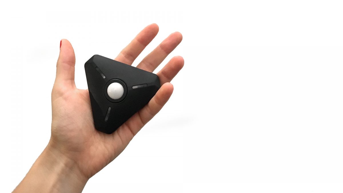 Illuminati meter in hand and white background