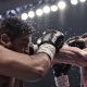 Boxers fighting Simon Kean Videotron Center water droplets in the air