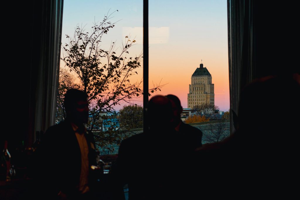 Quebec City at dawn viewed from the Hilton Hotel
