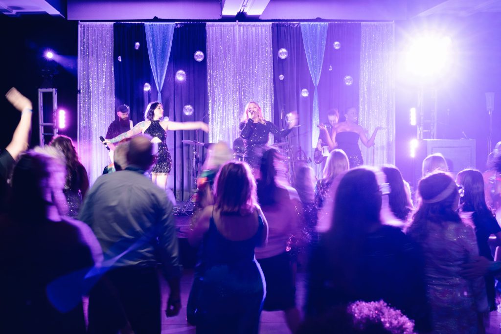 Band performing at a cocktail reception
